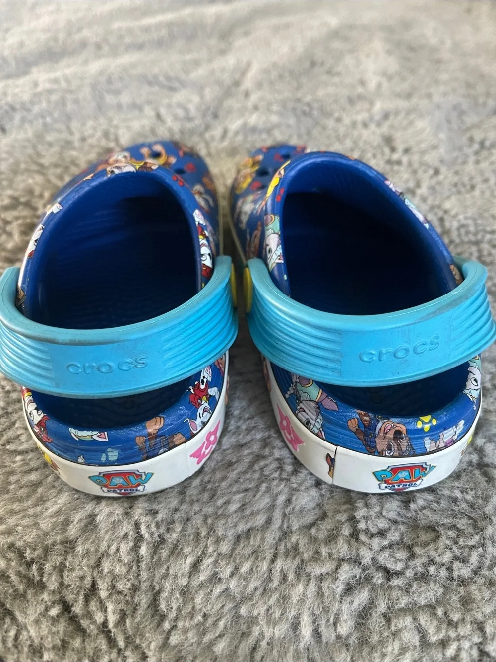 Crocs Paw Patrol Blue Character Slip-On Clogs with Heel Strap